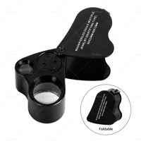 {{ 60X 30X Pocket Jewellers Eye Loupe Magnifier Jewelry Magnifying Glass LED Light }} - Buy Car Parts Online at {{ Kaka Auto Parts }}.