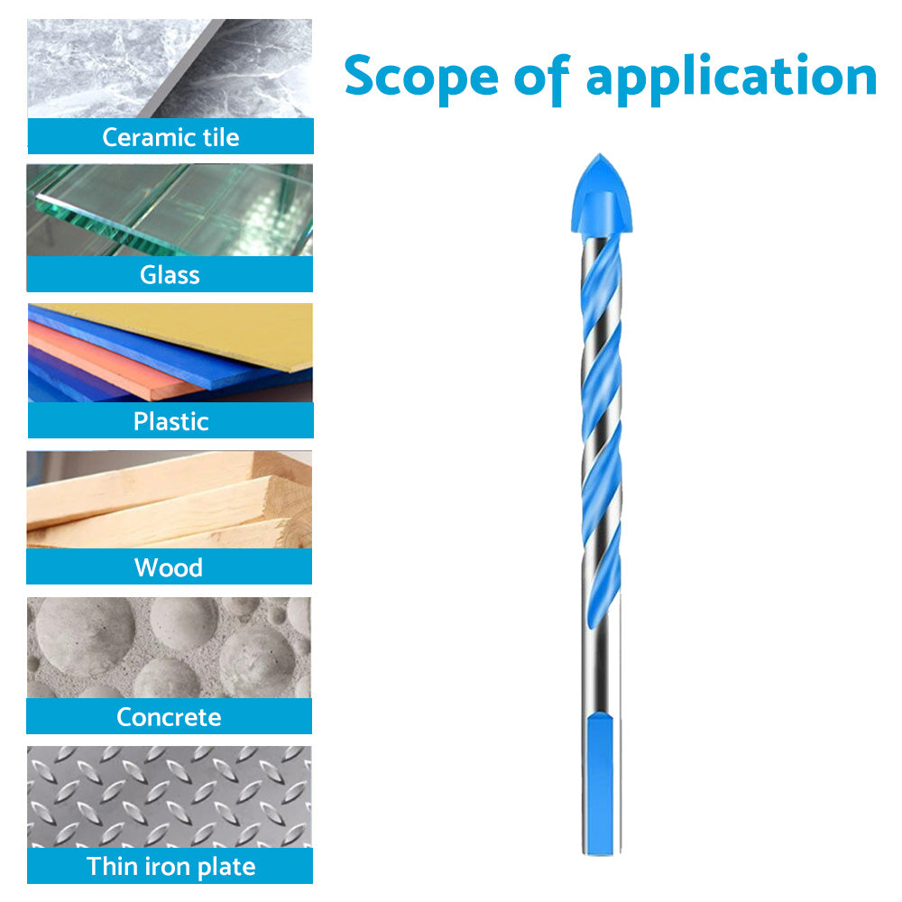 10x 6mm Tungsten Carbide Drill Bit Set Suitable For Porcelain Tile, Concrete, Brick & Glass