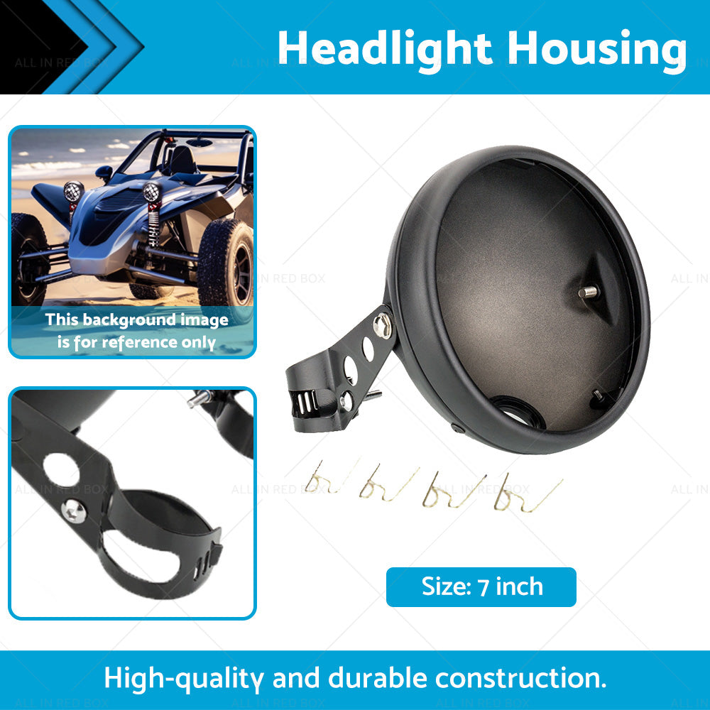 {{ 7inch Inch Motorcycle Head Light Bulb Bucket Housing Bracket Suitable For Harley }} - Buy Car Parts Online at {{ Kaka Auto Parts }}.