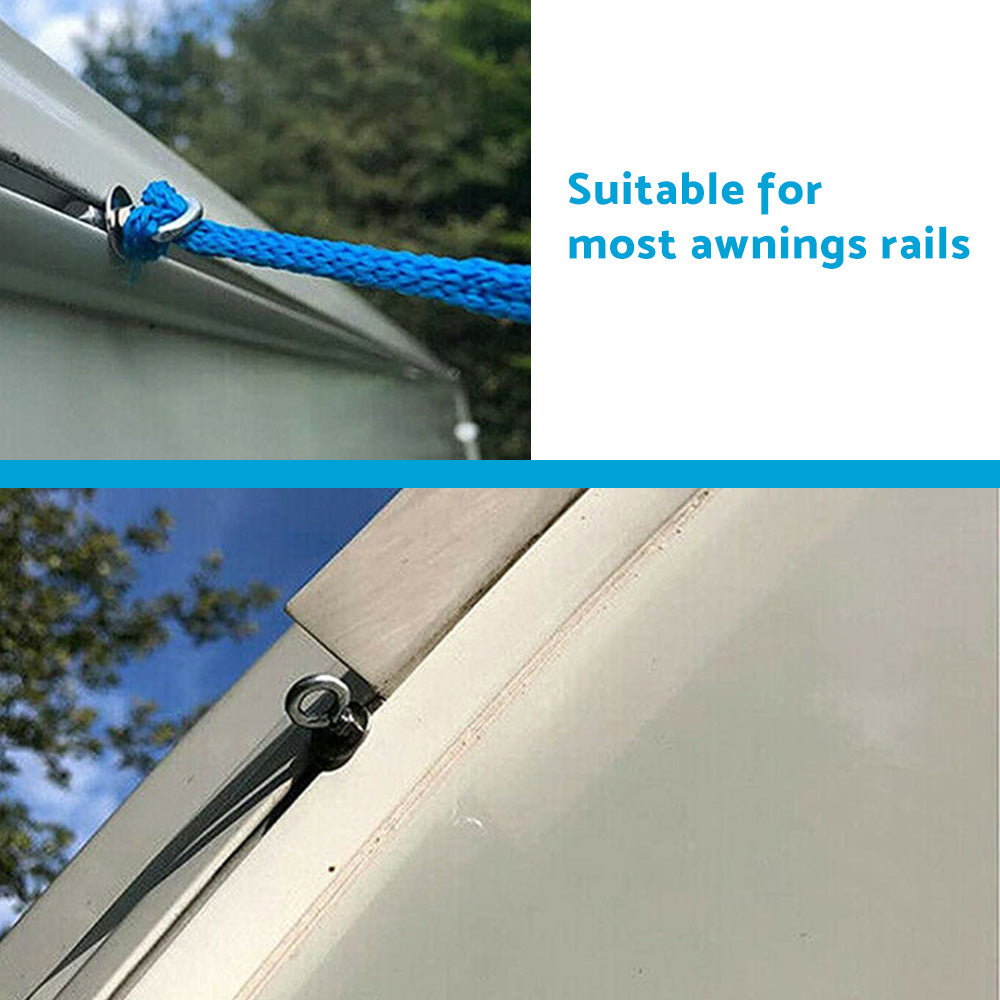 Awning Rail Stoppers Rail Track Screws 2 / 4 / 8PCS Suitable For Boat Caravan Stainless Steel