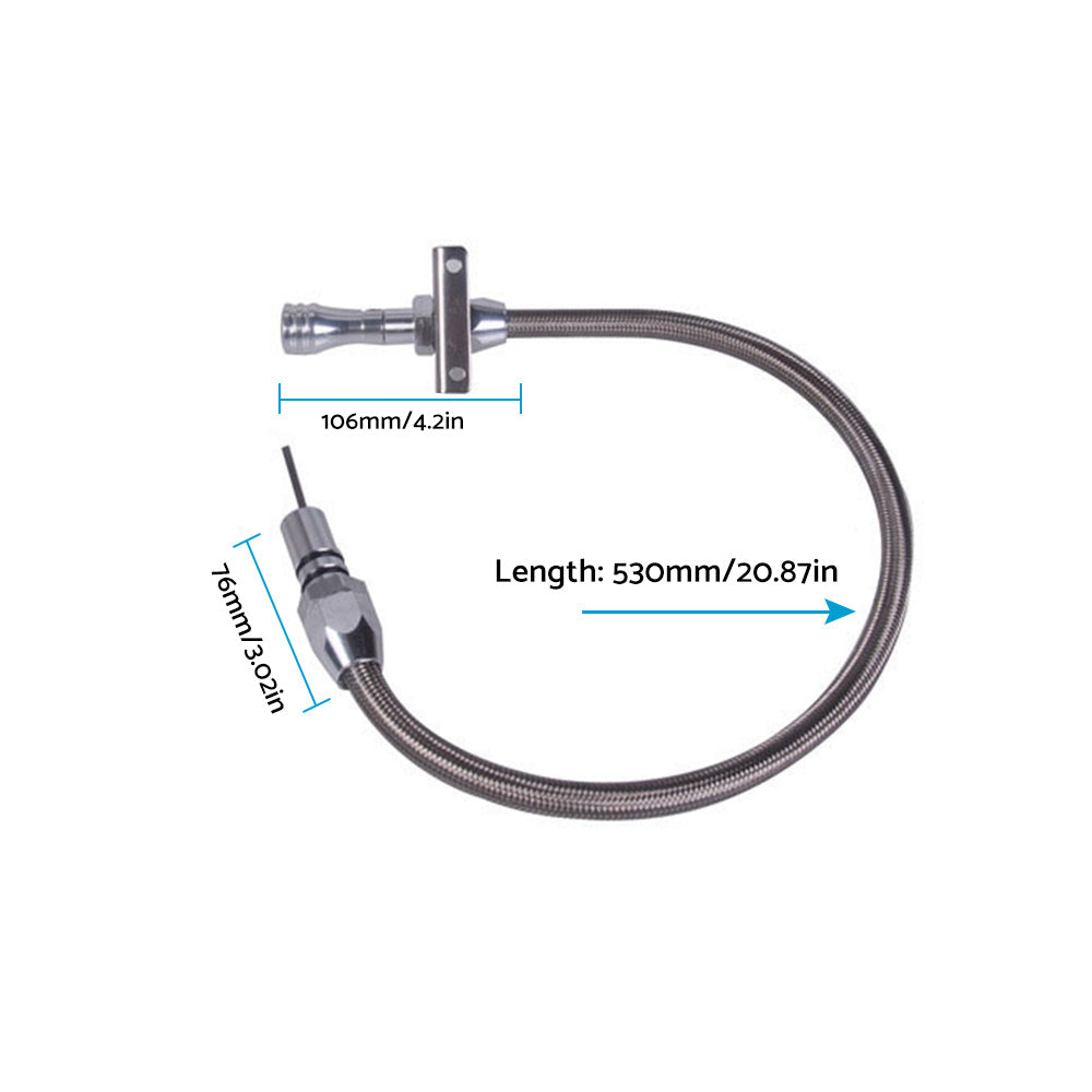 1x Transmission Dipstick Stainless Flexible Suitable For GM Chevy 4L80E Firewall Mount