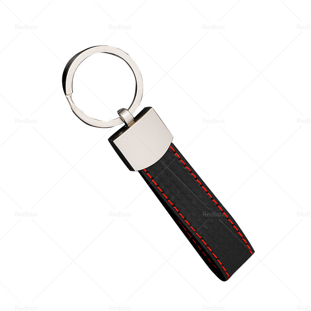 {{ 1 Piece Black Key Ring Keychain Keyring Metal  PU Leather Key Chain Universal }} - Buy Car Parts Online at {{ Kaka Auto Parts }}.