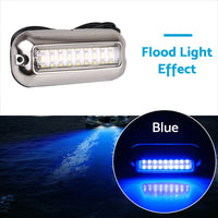 2x Blue 27LED Underwater Marine Transom Boat Light 316 Stainless Steel Pontoon