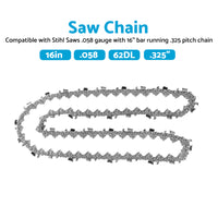 24 inch  3 or 8. 063 84DL Carbide Chainsaw Chain Suitable for BAUMR-AG SX82 Husqvarna