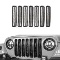 Front Mesh Grille Inserts Grill Cover Trim Suitable For Jeep Wrangler TJ 1997-2006