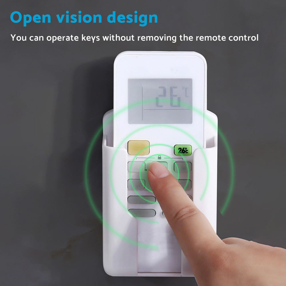 Air Conditioner Remote Control Holder Wall-Mounted Cover Storage Suitable For Universal White