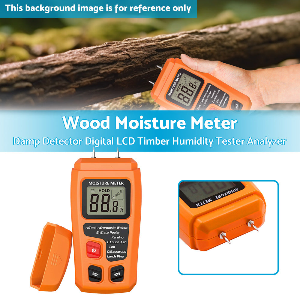 {{ Wood Moisture Meter Damp Detector Digital LCD Timber Humidity Tester Analyzer }} - Buy Car Parts Online at {{ Kaka Auto Parts }}.