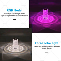 {{ Crystal Table Lamp Rose Diamond Touch Lamp with USB 3 or 16 Color Crystal LED Light }} - Buy Car Parts Online at {{ Kaka Auto Parts }}.