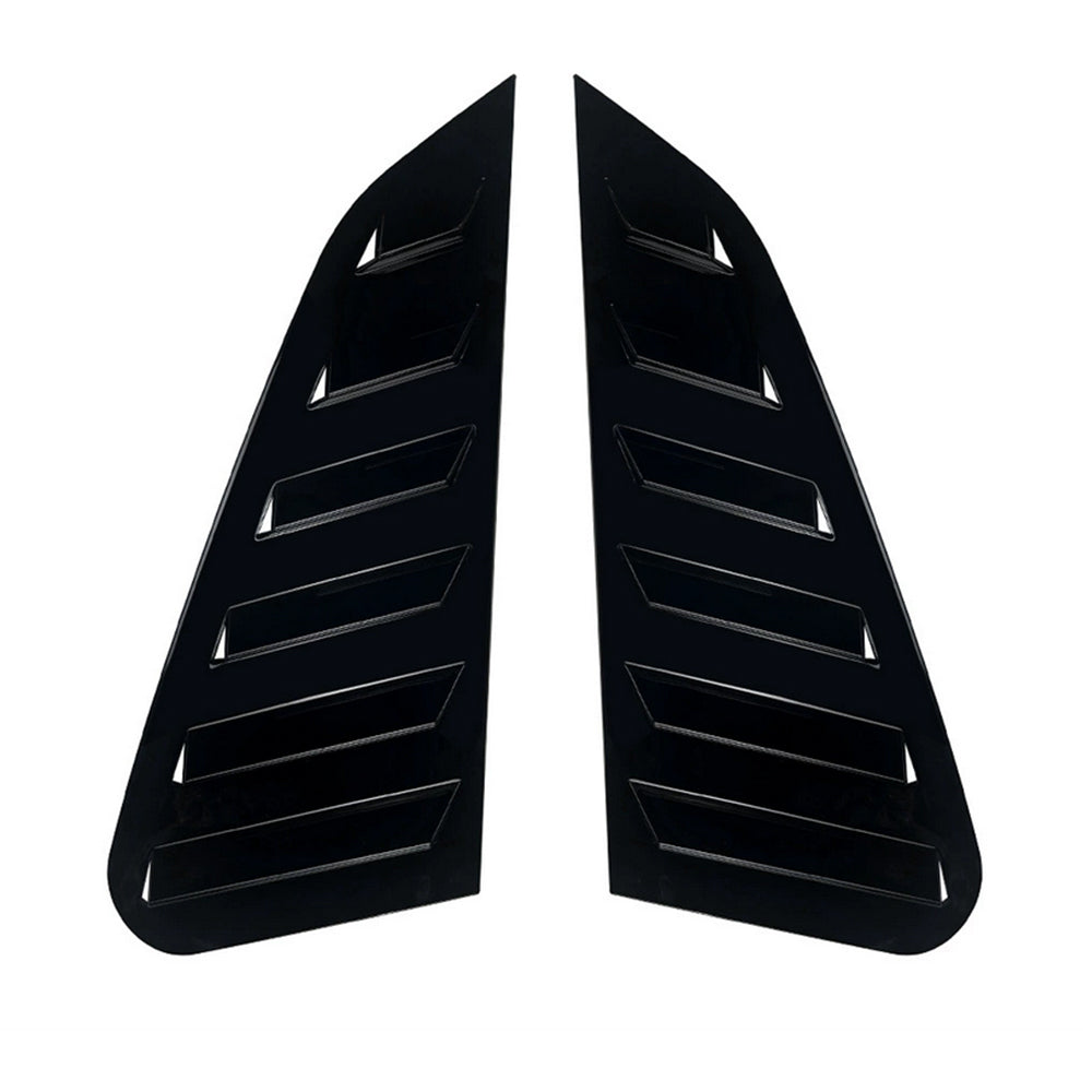 2x Gloss Black Rear Window Louvers Suitable For Subaru Impreza WRX 2011-2014
