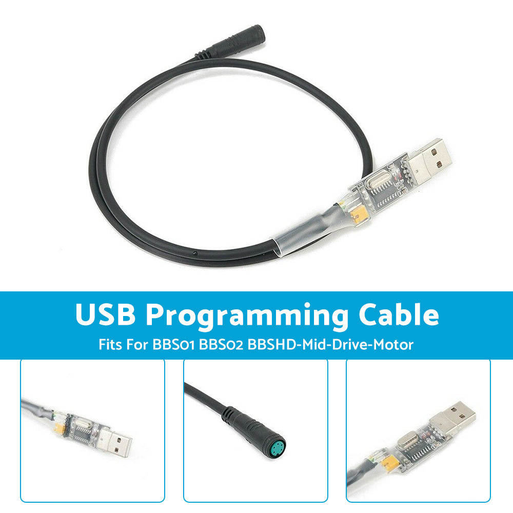 5-Pin USB Programming Cable Suitable For Bafang BBS01 BBS02 BBSHD Mid-Drive Motor