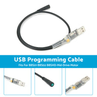 5-Pin USB Programming Cable Suitable For Bafang BBS01 BBS02 BBSHD Mid-Drive Motor