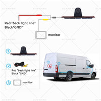 Brake Light Backup Camera W or  7''Monitor Suitable for 07-19 Sprinter or VW Crafter